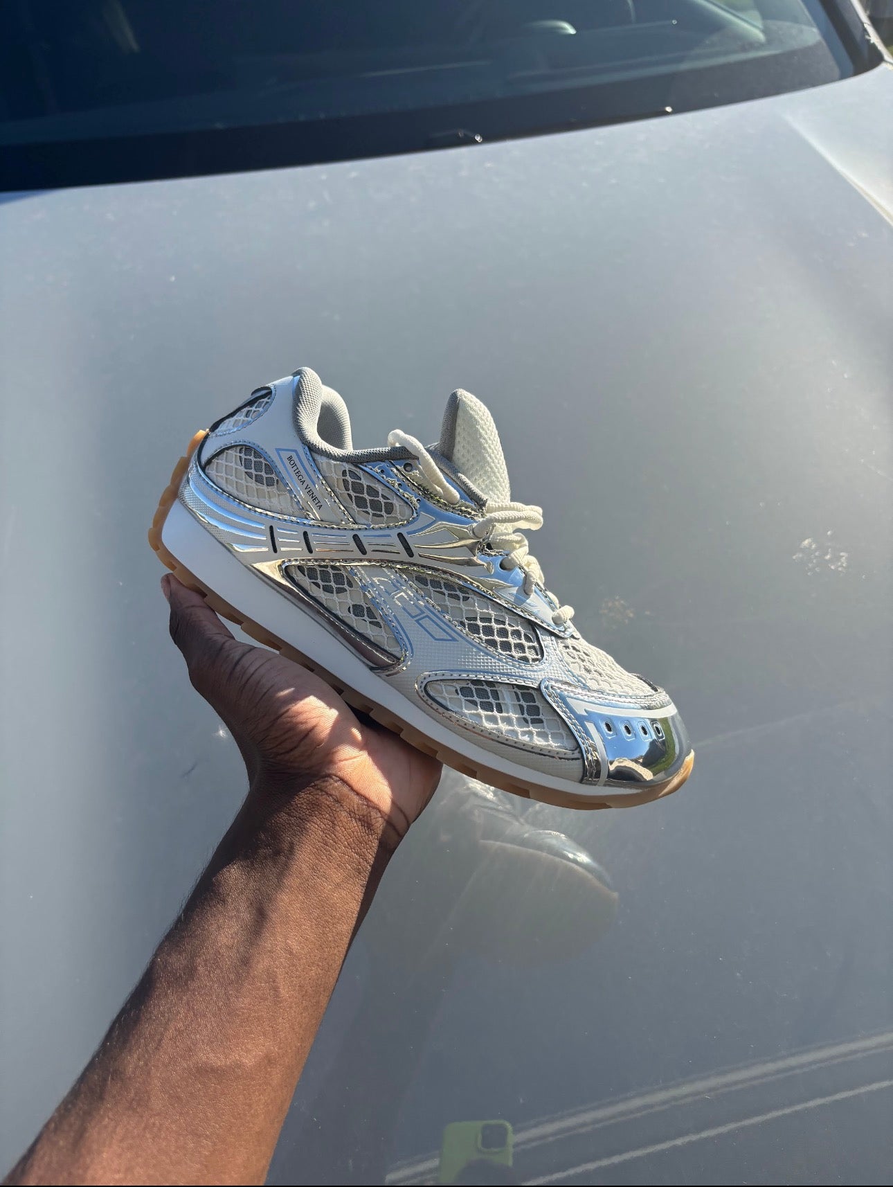 Bottega Veneta Orbit Sneaker Silver