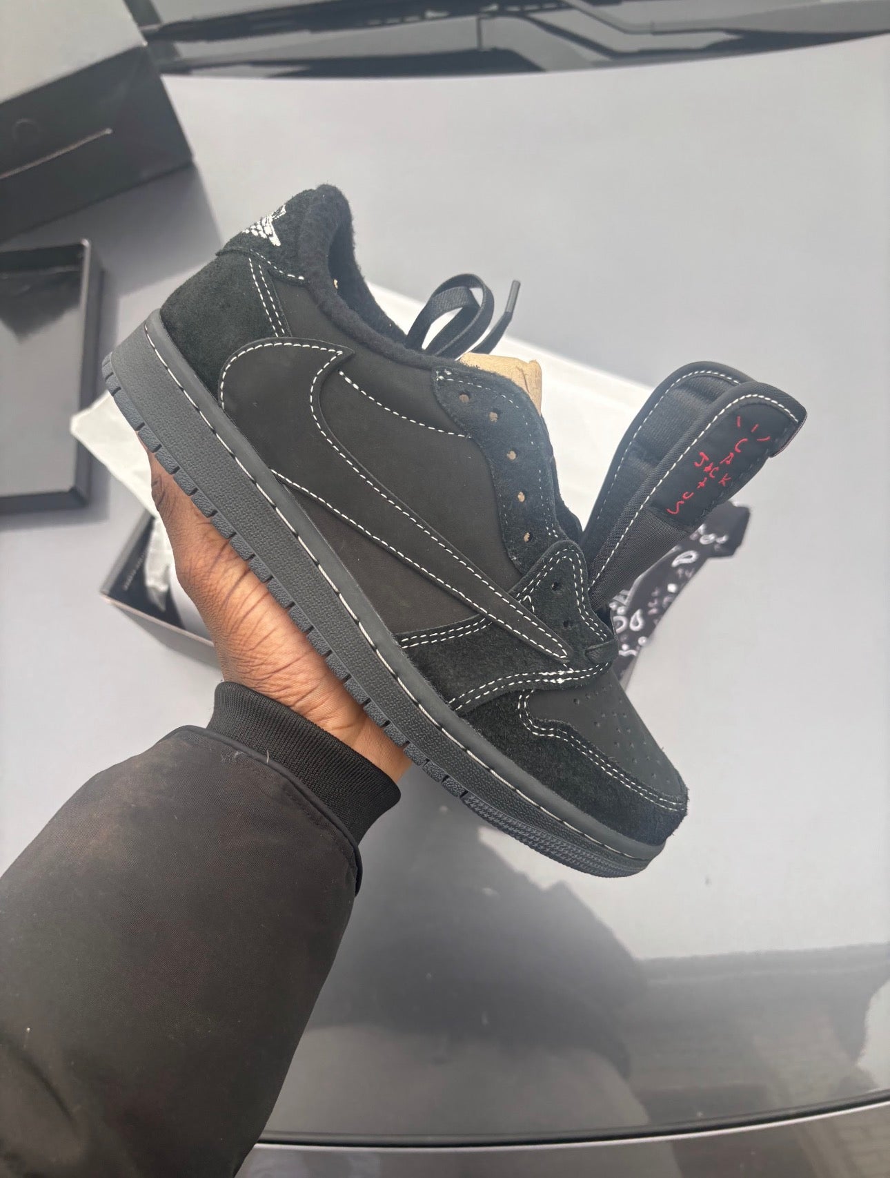 Travis Scott x Air Jordan 1 Retro Low OG SP 'Black Phantom'